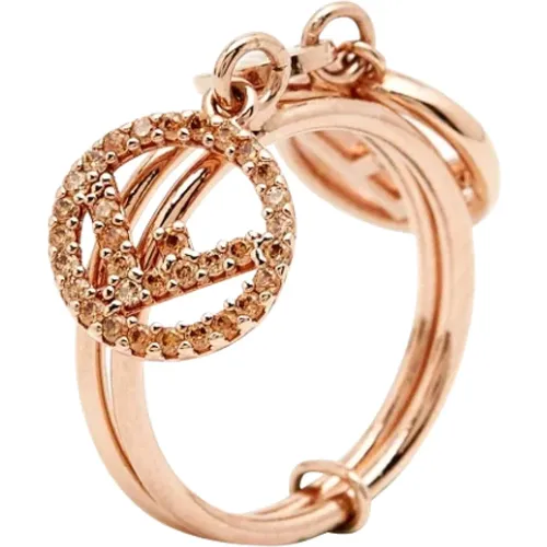 Pre-owned Rose Gold rings , female, Sizes: ONE SIZE - Fendi Vintage - Modalova