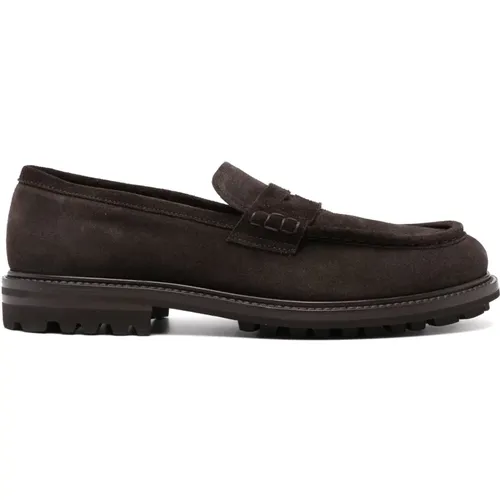 Suede Loafers for Men , male, Sizes: 5 1/2 UK, 8 1/2 UK, 9 UK, 8 UK - Henderson - Modalova