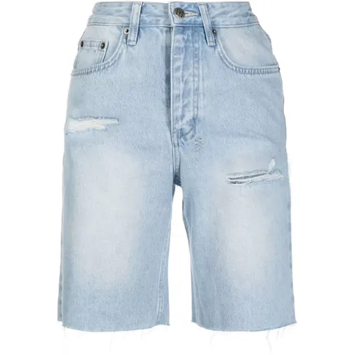 Blaue Baumwoll-Relaxed-Fit-Shorts - Ksubi - Modalova