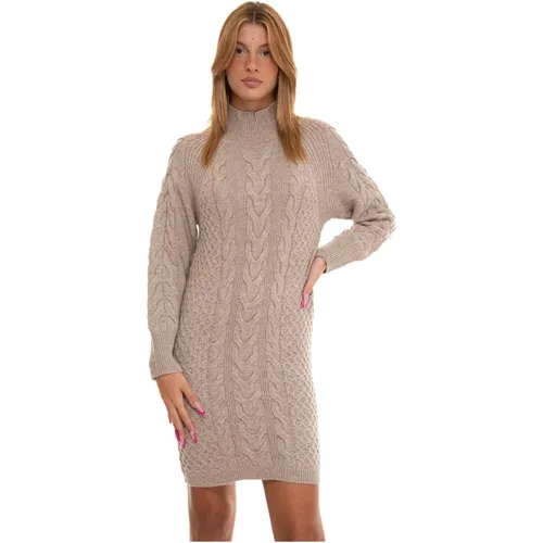 Woven Effect Sweater Dress , female, Sizes: L, S, XS - Suncoo - Modalova