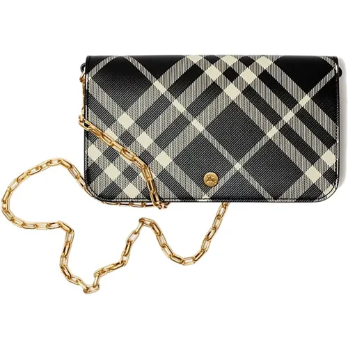 Wallet with Chain Strap , female, Sizes: ONE SIZE - Burberry - Modalova