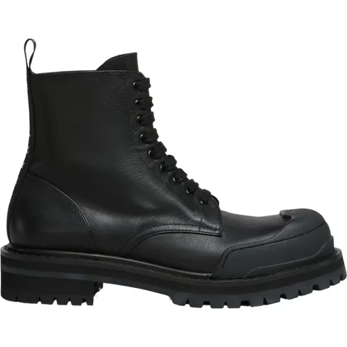 Combat Style Leather Boots , male, Sizes: 7 UK, 8 UK - Marni - Modalova