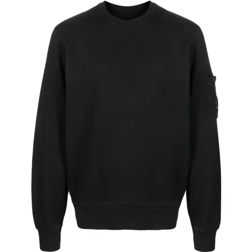 Brushed Emerized Diagonal Fleece Lens Sweatshirt , male, Sizes: L, XL - C.P. Company - Modalova