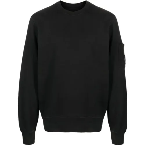 Brushed Emerized Diagonal Fleece Lens Sweatshirt , male, Sizes: S, XL, M - C.P. Company - Modalova