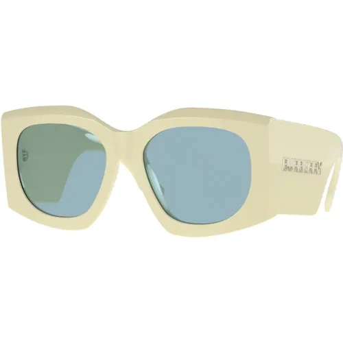 Elegante Klassische Sonnenbrille Gelb , Damen, Größe: 55 MM - Burberry - Modalova