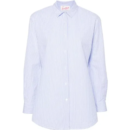 Striped Cotton Shirt , female, Sizes: S, XS - MC2 Saint Barth - Modalova