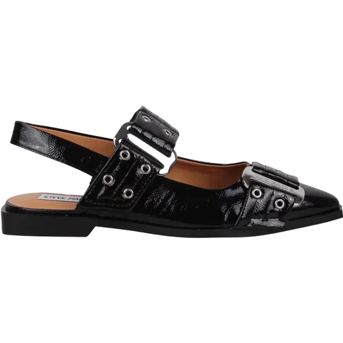 Patent Leather Square Toe Sandals , female, Sizes: 3 1/2 UK, 4 UK, 5 1/2 UK, 3 UK, 4 1/2 UK, 5 UK - Steve Madden - Modalova