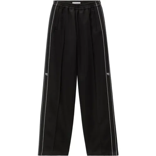 Schwarze Hose mit Seitenstreifen , Damen, Größe: S - alexander wang - Modalova