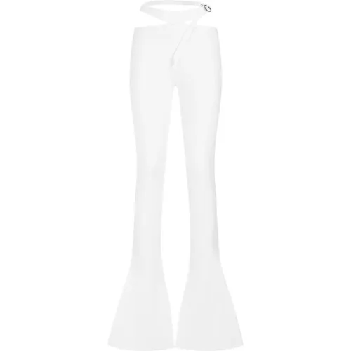 Flared Trousers with Metal Buckle , female, Sizes: XS, S, 2XS - The Attico - Modalova