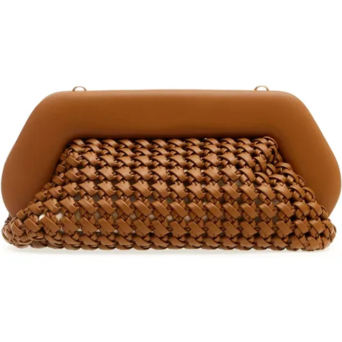 Womens Bags Clutches Cuoio Ss24 , female, Sizes: ONE SIZE - THEMOIRè - Modalova