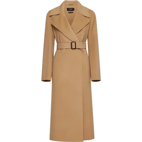 Beiger Wollmantel mit Revers - Max Mara Weekend - Modalova