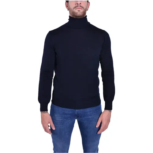 Blauer Dolcevita Pullover für Herren , Herren, Größe: 2XL - Kangra - Modalova