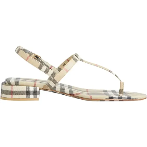 Vintage Check Sandals , female, Sizes: 3 UK, 3 1/2 UK - Burberry - Modalova