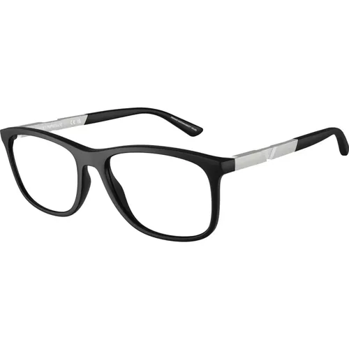 Stilvolle Brille Ea3247 in Schwarz , Herren, Größe: 55 MM - Emporio Armani - Modalova