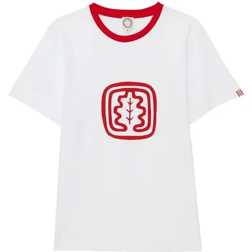 Ikonic Oscar Rundhals T-Shirt, Rot , Damen, Größe: L - Ines De La Fressange Paris - Modalova