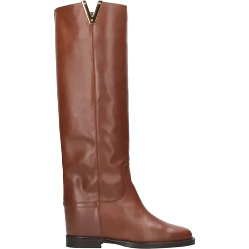 Knee-High Boots , female, Sizes: 3 1/2 UK, 3 UK - Via Roma 15 - Modalova