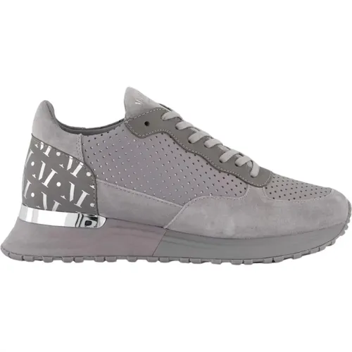 Slate Grey/Silver Mens Sneakers , male, Sizes: 11 UK, 9 UK, 10 UK - Mallet Footwear - Modalova