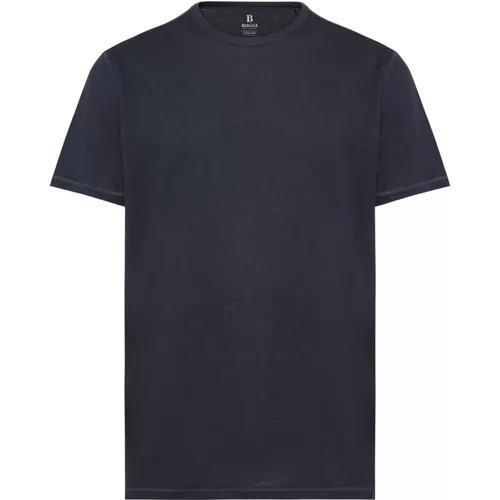 T-Shirt aus Stretch-Leinen-Jersey , Herren, Größe: L - Boggi Milano - Modalova