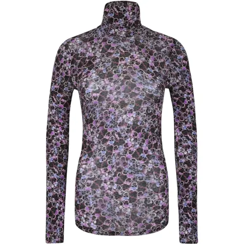 Bunt Bedrucktes Jersey-Top mit Stehkragen , Damen, Größe: XS - Isabel marant - Modalova