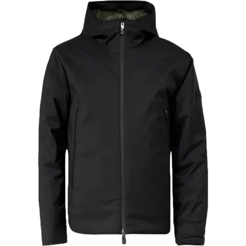 Hooded Zipper Coat , male, Sizes: 3XL, M, 2XL, L, XL - Emporio Armani EA7 - Modalova