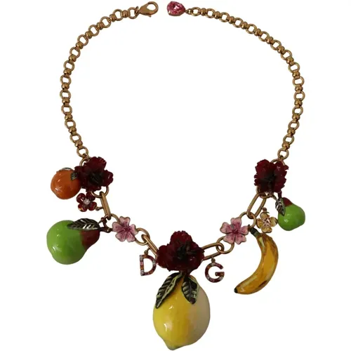 Italian Fruit Statement Necklace , female, Sizes: ONE SIZE - Dolce & Gabbana - Modalova