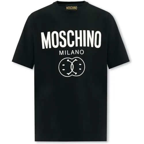 T-shirt with logo , male, Sizes: L, S, M - Moschino - Modalova