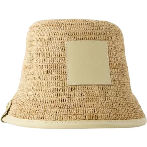 Soli Bucket Hat - - Raffia - Ivoire , unisex, Sizes: 56 CM, 58 CM - Jacquemus - Modalova