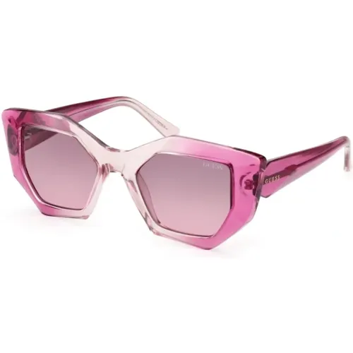 Stylish Rectangular Sunglasses in Vibrant Violet , female, Sizes: 50 MM - Guess - Modalova