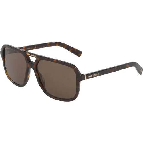 Mode Sonnenbrille Braun Verlauf Dunkelbraun , Herren, Größe: 58 MM - Dolce & Gabbana - Modalova
