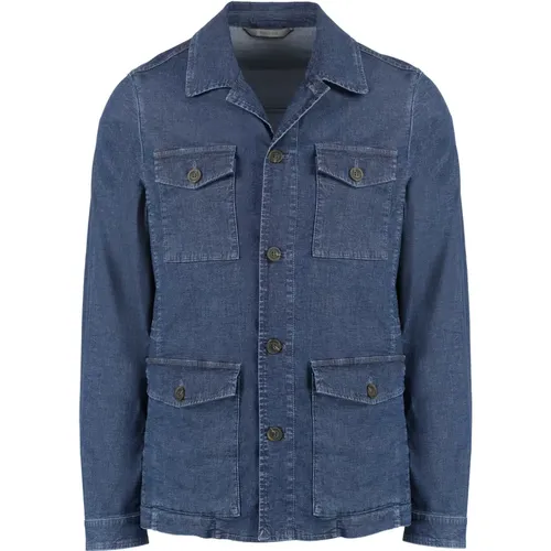 Denimjacke mit verstellbarem Bund - Canali - Modalova