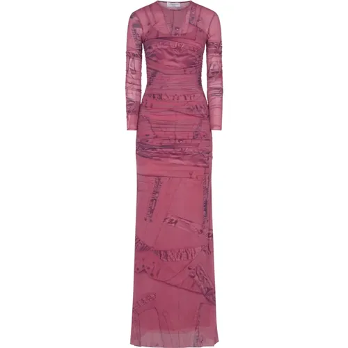 Long Jersey Dress , female, Sizes: XS, 2XS - Blumarine - Modalova