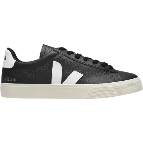 Campo Sneakers in schwarz und weiß chromfreiem Leder , Herren, Größe: 44 EU - Veja - Modalova