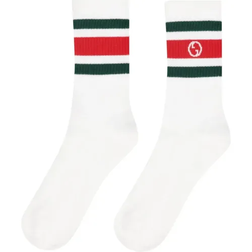 Weiße Interlocking G Logo Socken - Gucci - Modalova