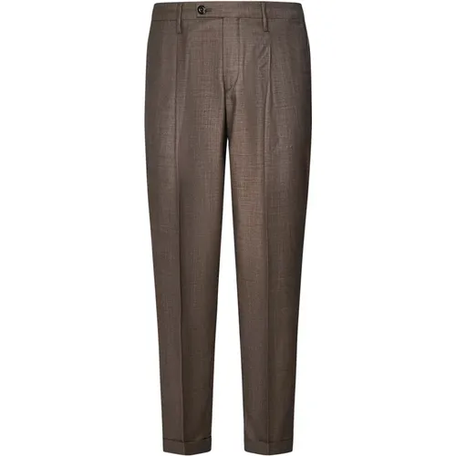 Wool Tailored Trousers with Pleat , male, Sizes: W40, W33, W36, W34, W30, W38, W32 - Michael Coal - Modalova