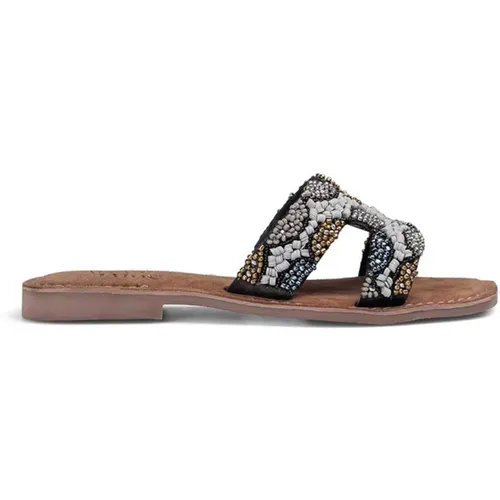 Rhinestone Sandal with Comfortable Insole , Damen, Größe: 36 EU - Alma en Pena - Modalova