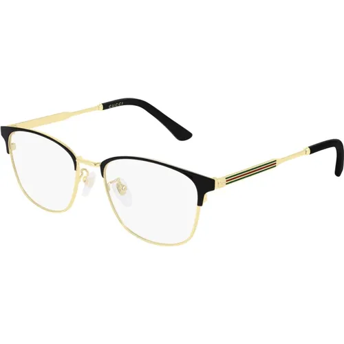 Gold Schwarz Sonnenbrille , unisex, Größe: 52 MM - Gucci - Modalova
