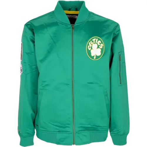 NBA Leichte Satin Bomberjacke - Mitchell & Ness - Modalova