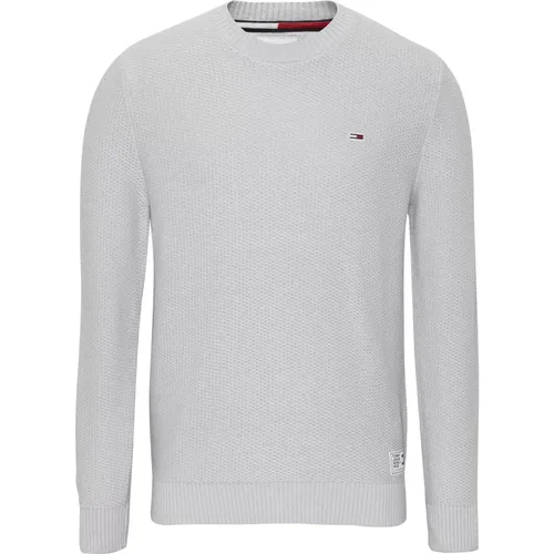 Grauer Pullover , Herren, Größe: L - Tommy Jeans - Modalova