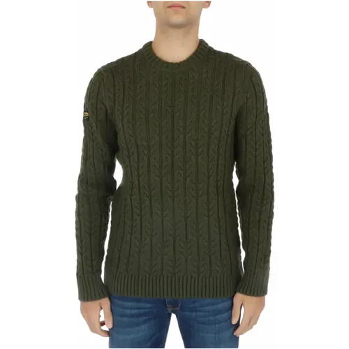 Grüner Strick Rundhals Pullover - Superdry - Modalova