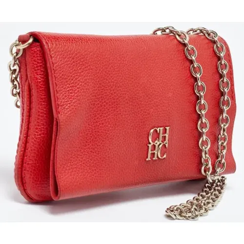 Pre-owned Leather shoulder-bags , female, Sizes: ONE SIZE - Carolina Herrera Pre-owned - Modalova