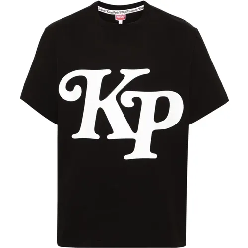 Logo Print Oversize T-Shirt,T-Shirts,Schwarze T-Shirts und Polos mit Logo-Druck - Kenzo - Modalova