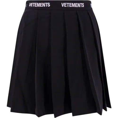 Wool Pleated Skirt , female, Sizes: M, XS - Vetements - Modalova