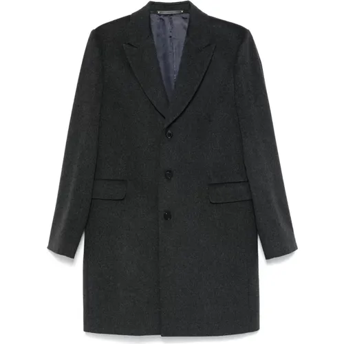 Anthracite Cashmere Wool Coat , male, Sizes: M, L, XL - Paul Smith - Modalova