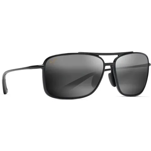 Quadratische Schwarze Sonnenbrille Kaupo GAP 437 , unisex, Größe: ONE Size - Maui Jim - Modalova