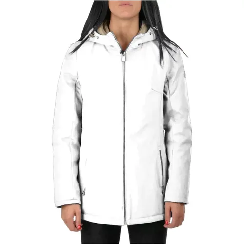 Hooded Down Jacket with Zip Closure , female, Sizes: XL, XS - YES ZEE - Modalova