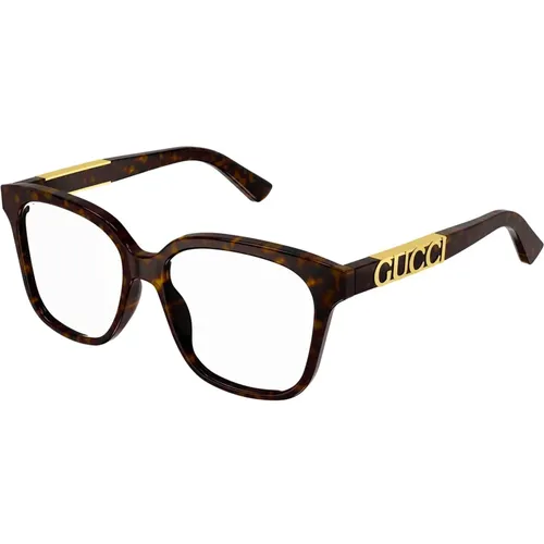 Dunkel Havana Brillengestelle , unisex, Größe: 53 MM - Gucci - Modalova