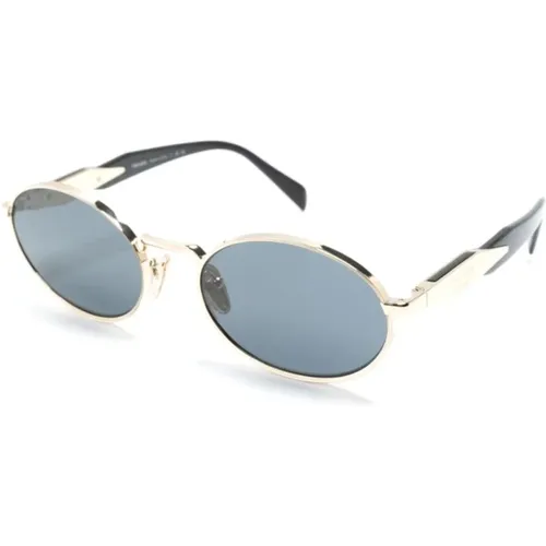 Gold Sunglasses with Original Case , female, Sizes: 55 MM - Prada - Modalova