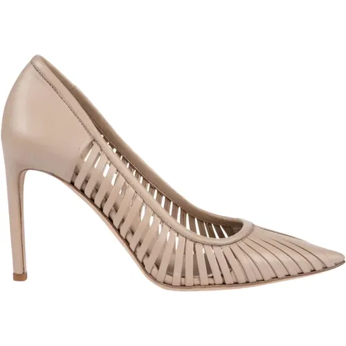 Handgefertigte Stiletto-Absatzschuhe - Sand , Damen, Größe: 40 EU - DEL Carlo - Modalova