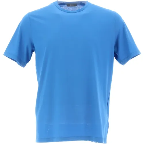 Stylisches Crepe T-Shirt für Männer , Herren, Größe: M - Herno - Modalova