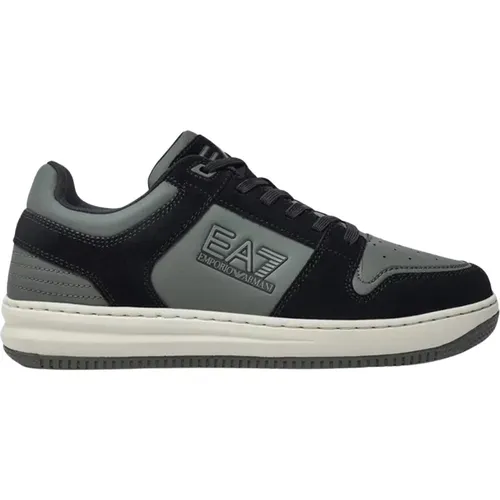 Schwarze Sneakers mit EA7 Logo , Herren, Größe: 44 EU - Emporio Armani - Modalova